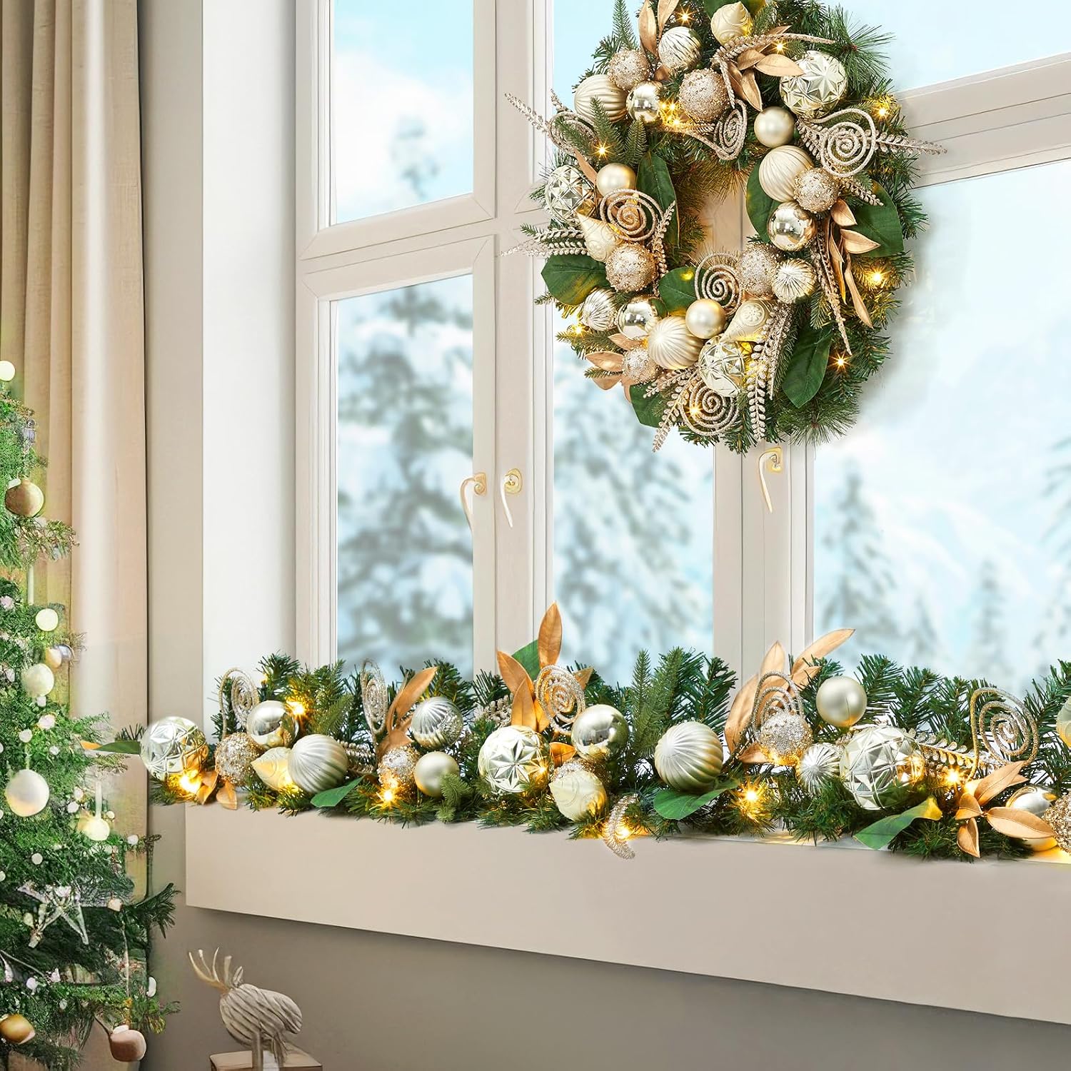 Led Fairy String Lights - Garvee 24 İnç Noel Çelengi, 20