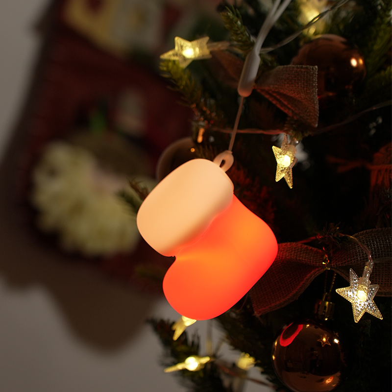 Christmas Stocking Hanging - Noel Çorabı Şeklinde Silikon Asma Süs,