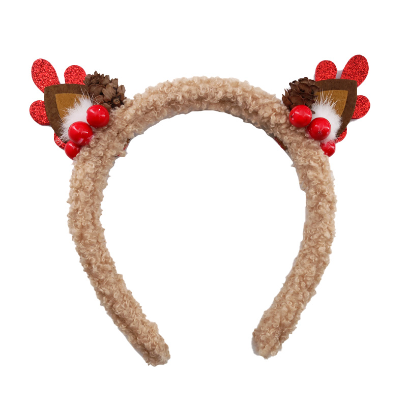 Reindeer Antlers Headband - 1 adet Noel Temalı, Peluş Geyik
