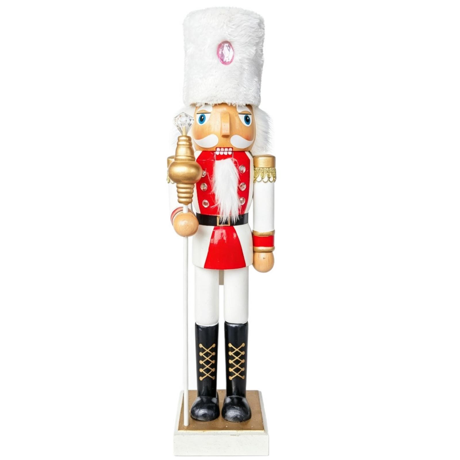 Nutcracker Figurine - 50 cm Ahşap Fındıkkıran Heykelcik, Boyalı