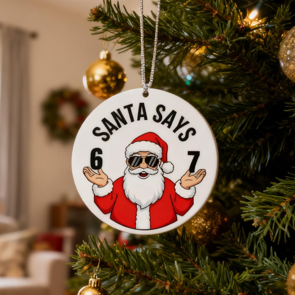 Christmas Stocking Hanging - Komik Noel Baba Altı Yedi Diyor