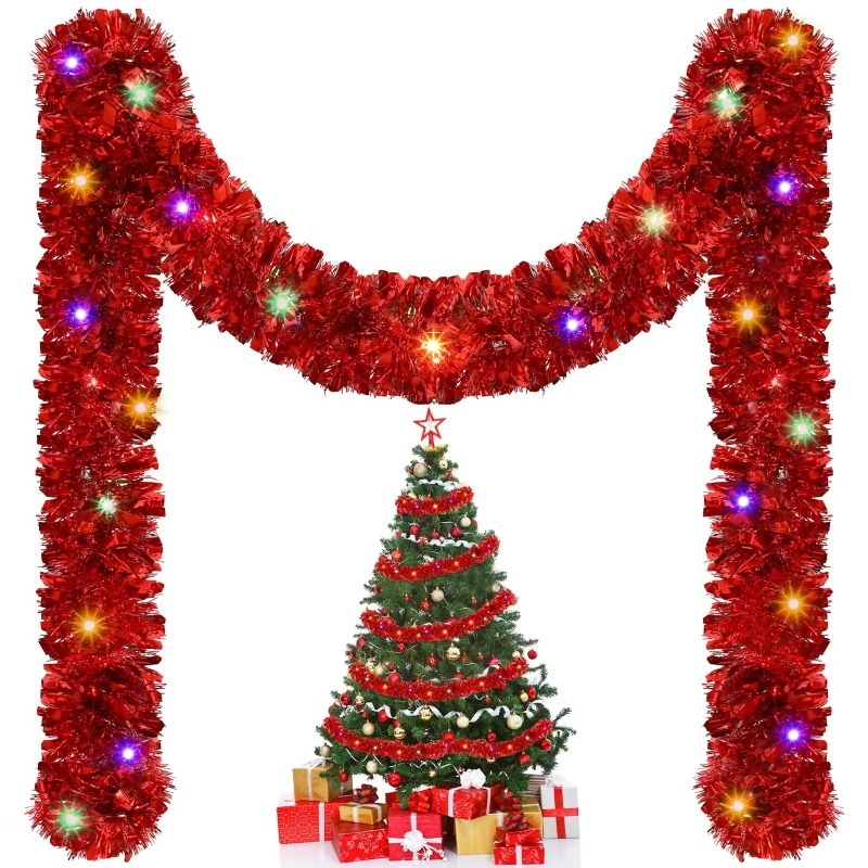 Tinsel Garland Decoration - 1 Adet 5 Metre Noel Simli