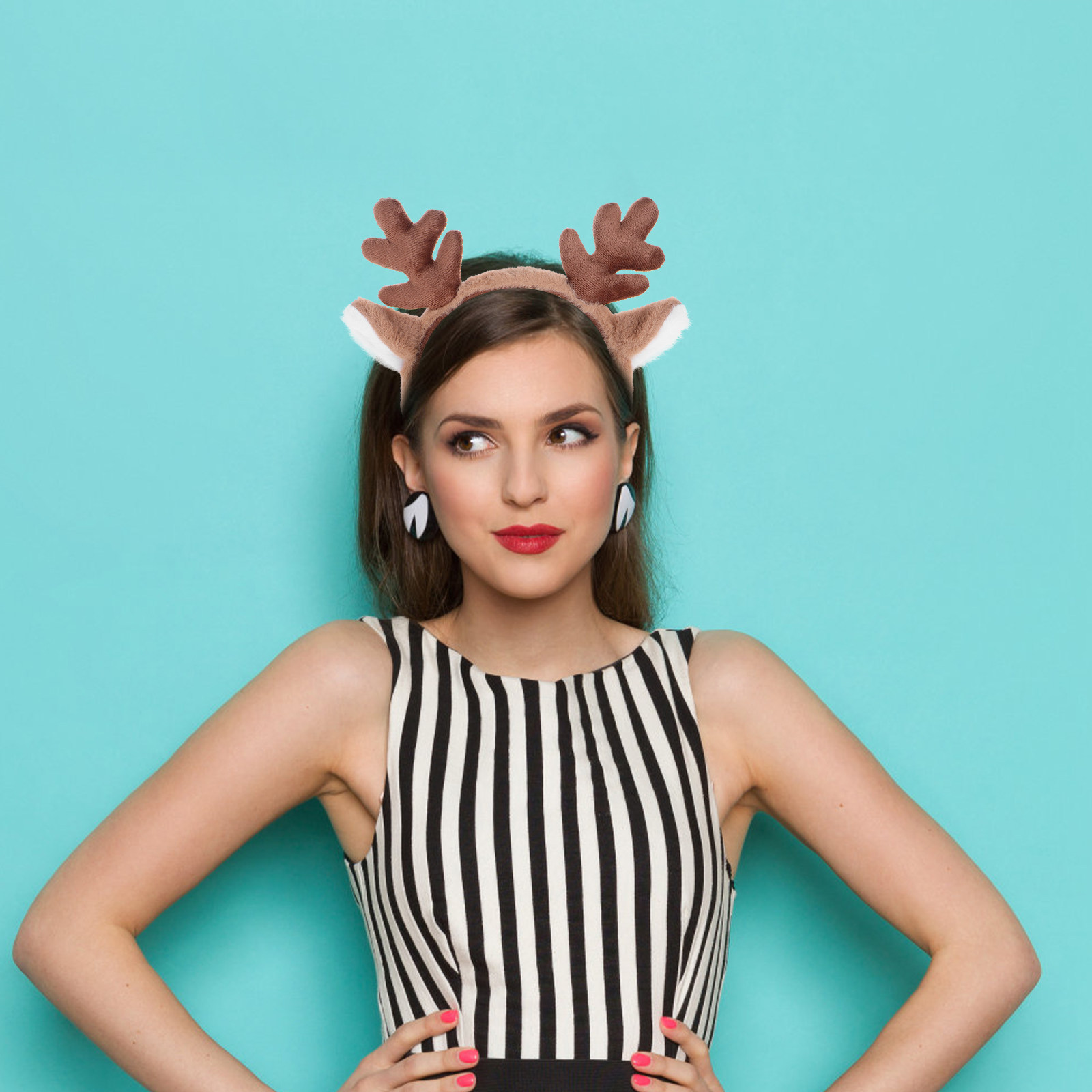 Reindeer Antlers Headband - Geyik Boynuzu Şapka, Noel Temalı Saç