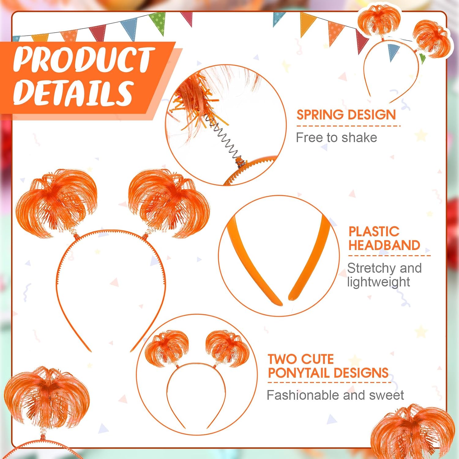 6/12 Adet Ponponlu Saç Bandı S - Tinsel Garland Decoration incelemesi ve fiyatı
