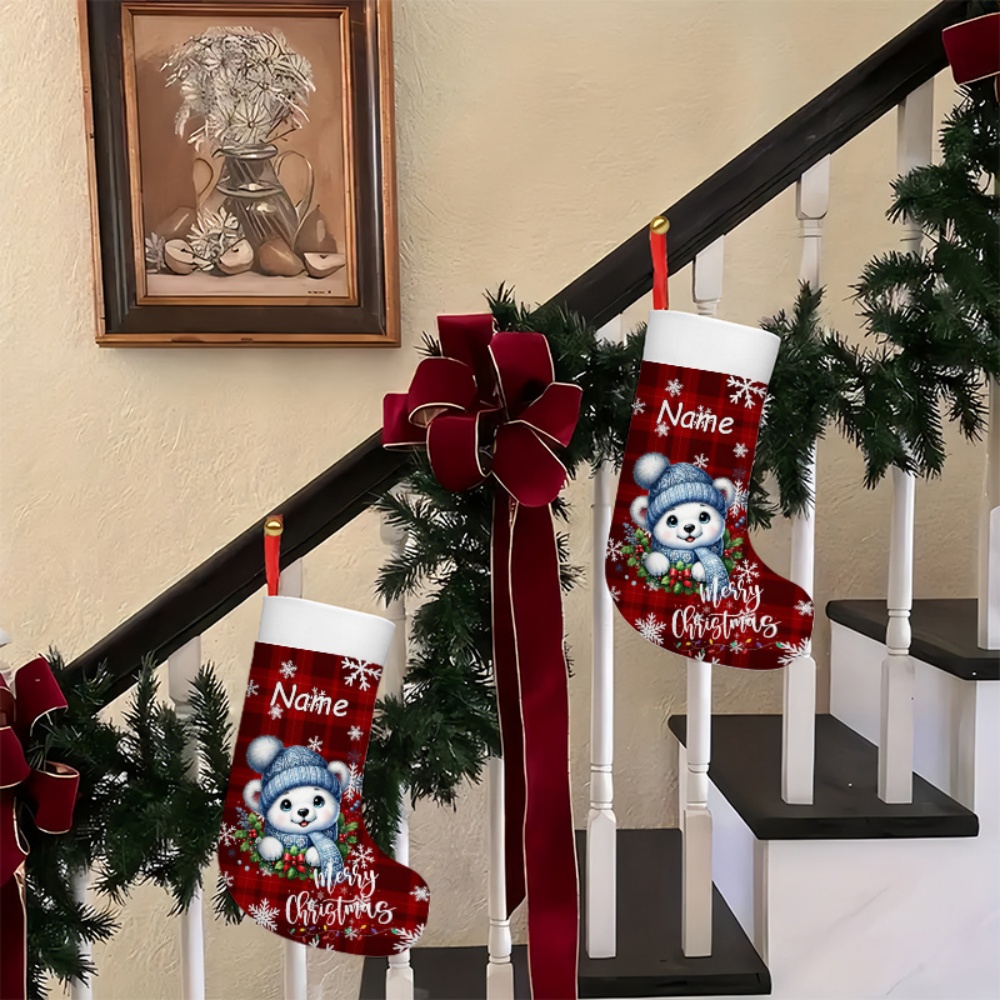 Kişiye Özel İsim Yazılı, Kırmı - Christmas Stocking Hanging incelemesi ve fiyatı