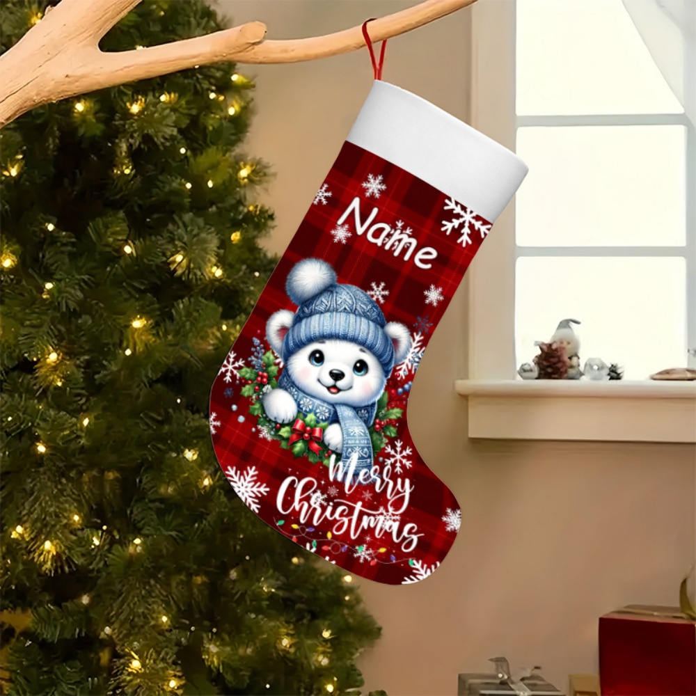 Kişiye Özel İsim Yazılı, Kırmı - Christmas Stocking Hanging incelemesi ve fiyatı