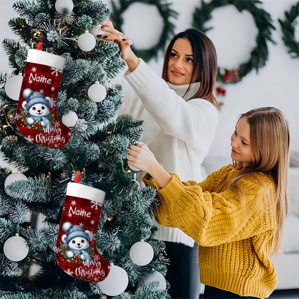 Kişiye Özel İsim Yazılı, Kırmı - Christmas Stocking Hanging incelemesi ve fiyatı