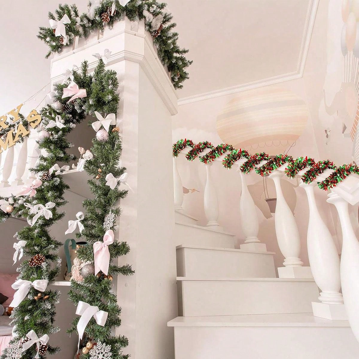 Noel Çelengi Süslemeleri, Kırm - Tinsel Garland Decoration incelemesi ve fiyatı