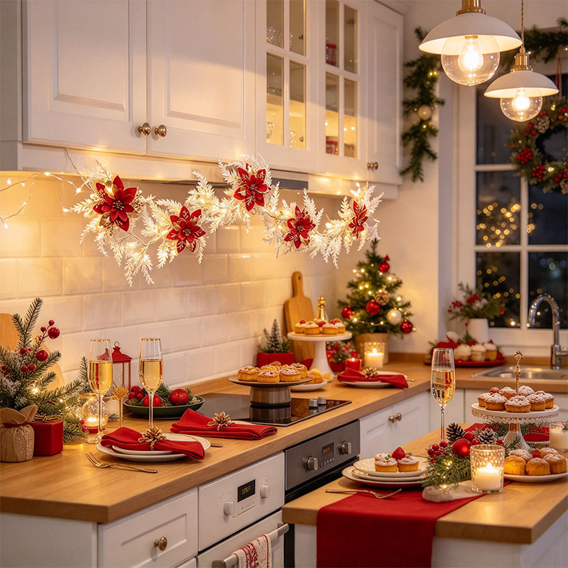 Kırmızı ve Altın Renkli Poinse - Led Fairy String Lights incelemesi ve fiyatı