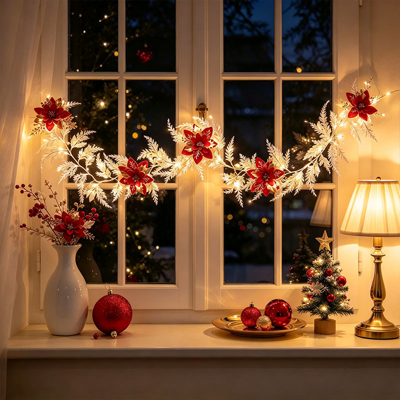 Kırmızı ve Altın Renkli Poinse - Led Fairy String Lights incelemesi ve fiyatı