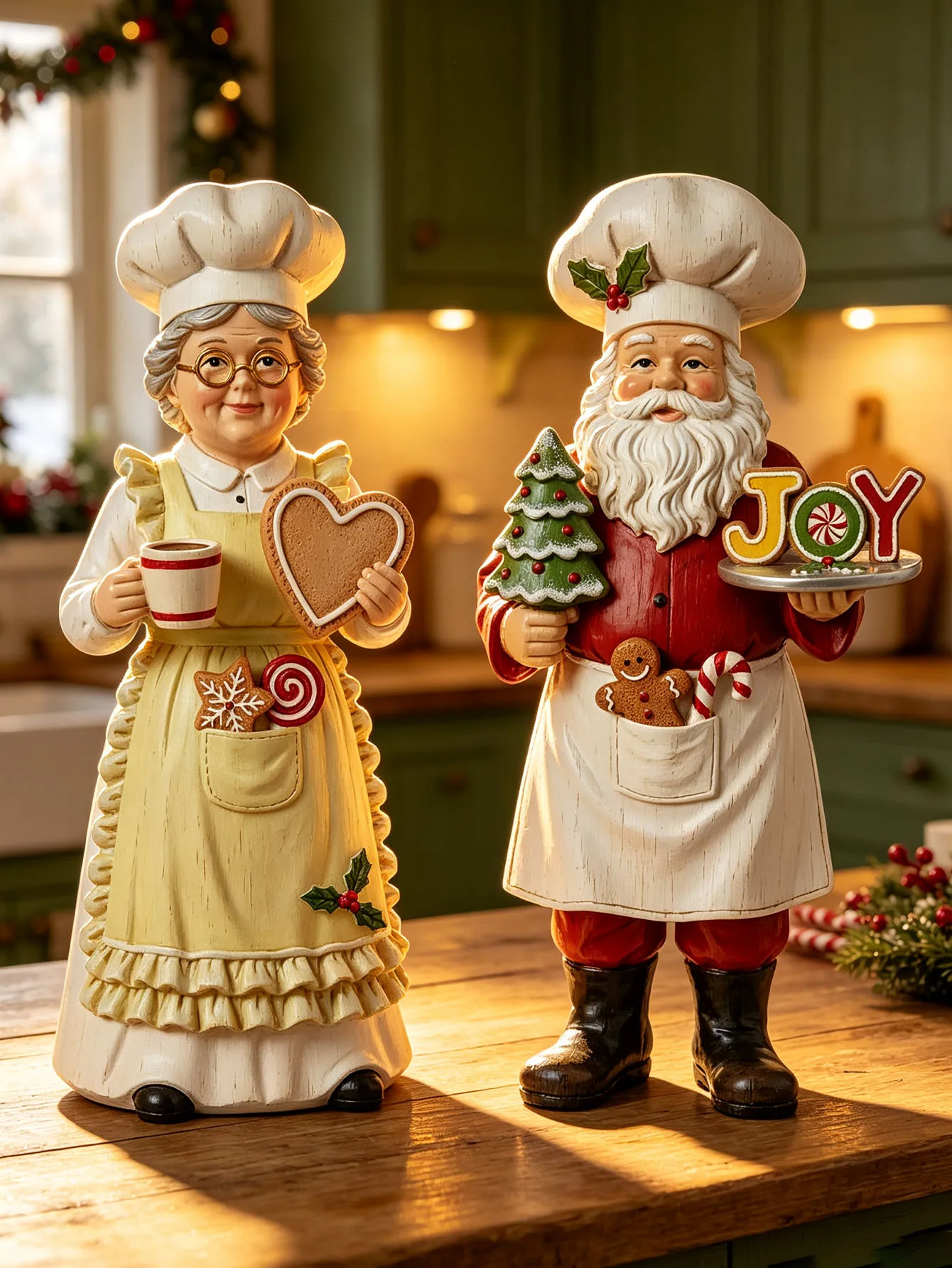 2 Parçalı Şef Noel Baba ve Bay - Nutcracker Figurine incelemesi ve fiyatı