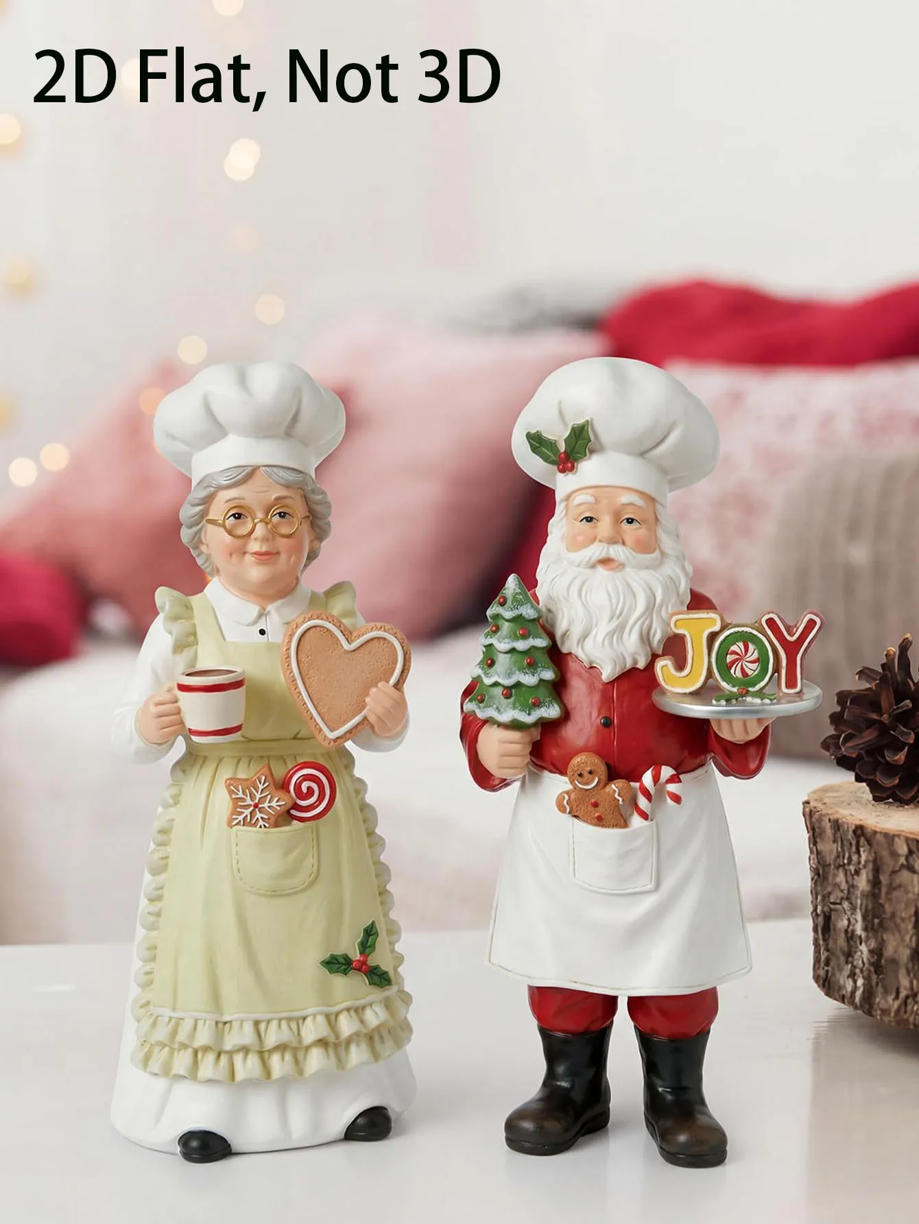 2 Parçalı Şef Noel Baba ve Bay - Nutcracker Figurine incelemesi ve fiyatı
